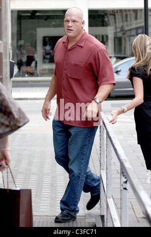 WWE wrestler Kane, real name Glenn Jacobs arrives that the Radio One studios London, England - 08.08.09 Stock Photo