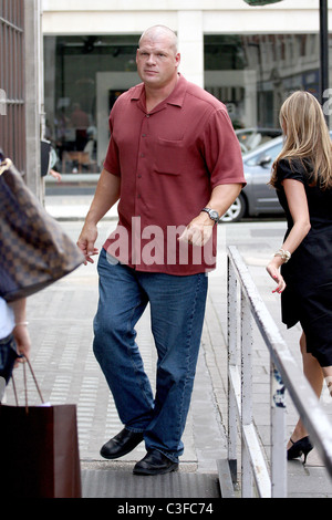 WWE wrestler Kane, real name Glenn Jacobs arrives that the Radio One studios London, England - 08.08.09 Stock Photo