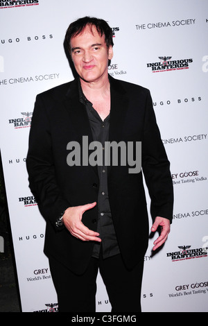 Quentin Tarantino The Cinema Society & Hugo Boss screening of 'Inglourious Basterds' at SVA Theater New York City, USA - Stock Photo