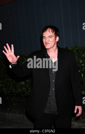 Quentin Tarantino The Cinema Society & Hugo Boss screening of 'Inglourious Basterds' at SVA Theater New York City, USA - Stock Photo