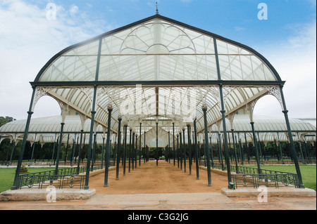 Glass house in a botanical garden, Lal Bagh Botanical Garden, Bangalore, Karnataka, India Stock Photo