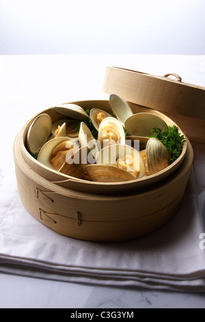 Steamed Clams Stock Photo