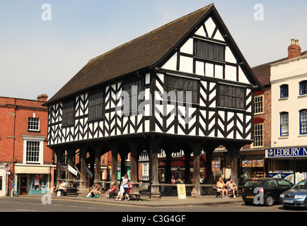 Ledbury Market House, a 17th century building on Ledbury High Street,  Herefordshire, England, UK Stock Photo