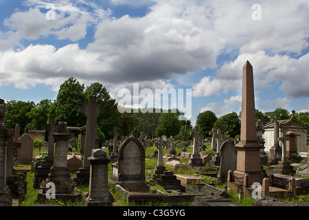 Obelisk in cemetery Stock Photo