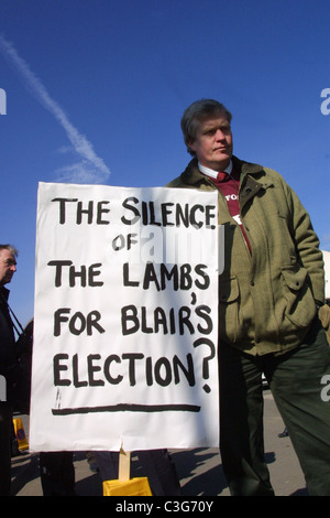 'Foot and mouth' outbreak protesters. Stock Photo