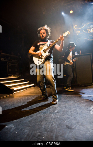 Funeral for a Friend  performing live in concert at Koko London, England - 14.10.09 (Mandatory) Stock Photo