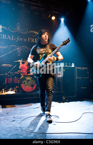 Funeral for a Friend  performing live in concert at Koko London, England - 14.10.09 (Mandatory) Stock Photo