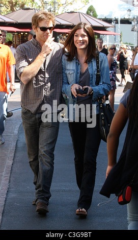 Dexter' star Michael C. Hall and his wife and co-star Jennifer Carpenter spend the afternoon shopping Los Angeles, California - Stock Photo