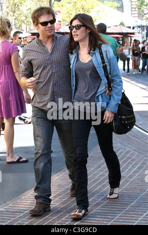 Dexter' star Michael C. Hall and his wife and co-star Jennifer Carpenter spend the afternoon shopping Los Angeles, California - Stock Photo