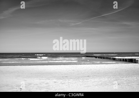Sand, beach, sea, sky .. Baltic Sea Stock Photo