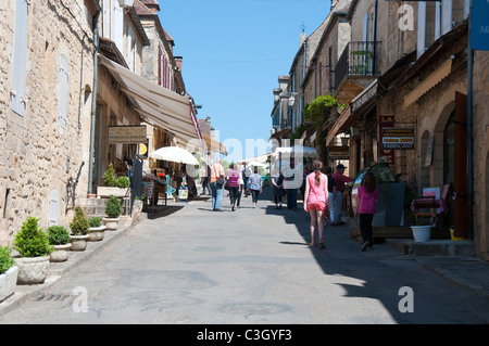 The pretty bastide town of Domme, Dordogne France EU Stock Photo