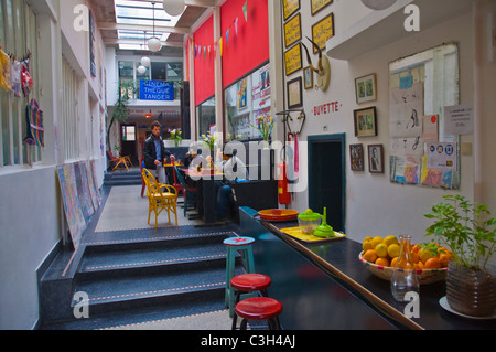 Cinema Rif cafe interior Tangier Morocco northern Africa Stock Photo