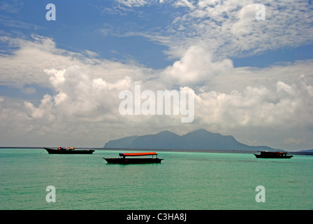 The northern part of the island of Borneo belongs to Malaysia, and is a stunning destination for tourists. Stock Photo