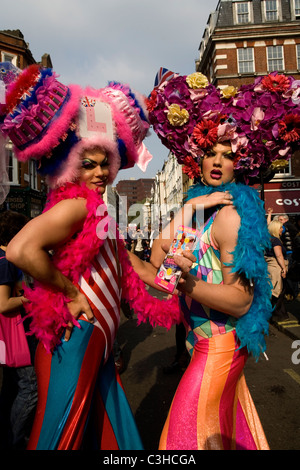 Drag queens in Soho, London England UK Stock Photo