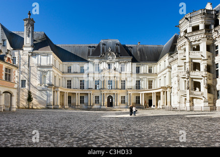 The Gaston d'Orleans and Francois I wings, Chateau de Blois, Loire Valley, France Stock Photo