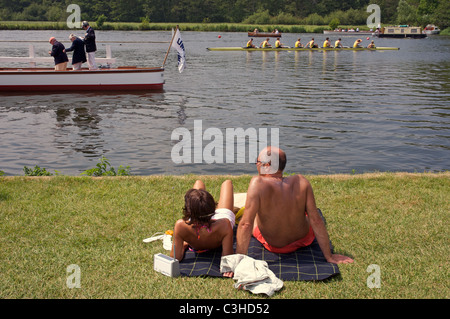 Henley Royal Regatta, Henley-on-Thames, Oxfordshire, England. Stock Photo