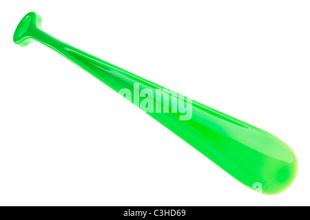 Long green plastic shoe horn Stock Photo