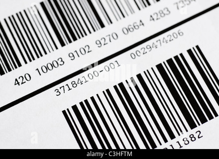 Studio shot of bar code, close-up Stock Photo