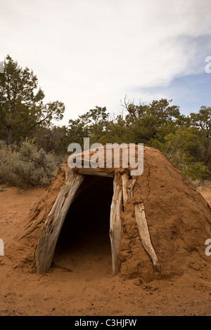 Betatakin visitor center sweat lodge at the Navajo National Monument  in Arizona, USA. Stock Photo