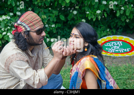 Bashakhi Meal in Banglatown 2011, London, UK Stock Photo