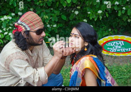 Bashakhi Meal in Banglatown 2011, London, UK Stock Photo