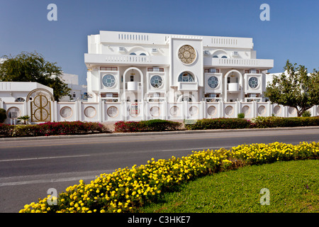 Arab architecture near Qurum Beach in Muscat, Oman. Stock Photo