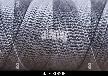 Close-up view of silver string spool Stock Photo