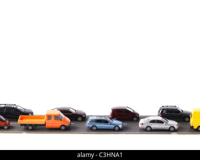 Traffic jam on road Stock Photo