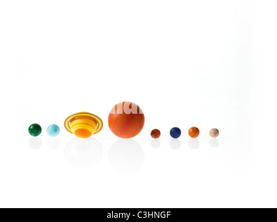 Solar system planets in order, set of all planets isolated on white ...