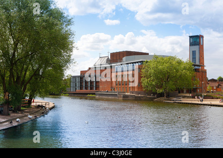 Stratford upon Avon, Warwickshire, England, UK. Royal Shakespeare Company Theatre along the River Avon. Stock Photo