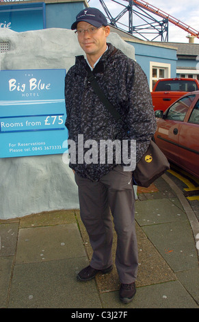 English actor Ricky Groves leaving TV studio after filming Strictly Come Dancing at the Tower Ballroom London, England - Stock Photo