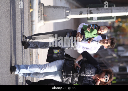 Daniel Eric Gold taking a break from filming the TV show 'Ugly Betty