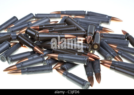 Ammo forAK 47, favorite terrorist gun  Stock Photo