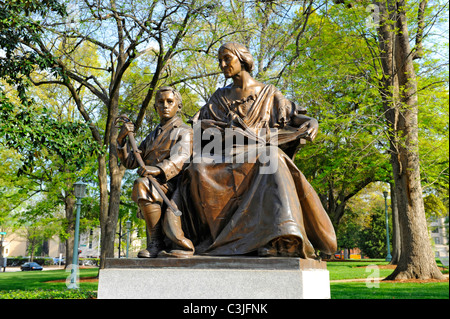 Monument to the Women of the Confederacy State Capitol Building complex at Raleigh North Carolina Stock Photo