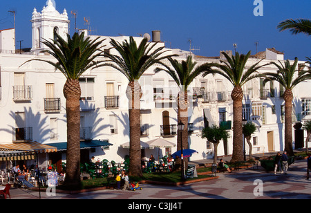 Paseo de la Alameda. Tarifa. Costa de la Luz .Cadiz province.Andalusia.Spain. Stock Photo