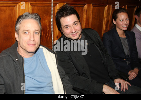 John Stewart, Guest and Christy Turlington Juror Appreciation Day at the New York State Supreme Court New York City, USA - Stock Photo