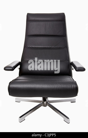 Studio shot of leather office chair Stock Photo