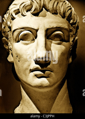 Roman Emperor Augusts @ the collection library of Alexandria Stock Photo