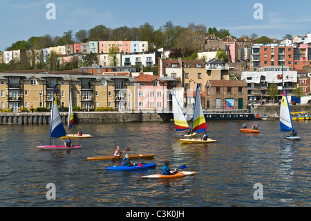 dh Hotwells BRISTOL DOCKS BRISTOL Bristol City Docks Floating Harbour canoes sailboats sailing canoeing uk canoe waterfront england Stock Photo