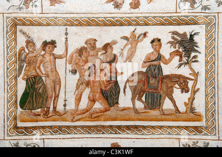 Roman mosaic, Ancient Carthage, antique city, Tunisia, Africa Stock Photo