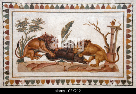 Roman mosaic, Ancient Carthage, antique city, Tunisia, Africa Stock Photo