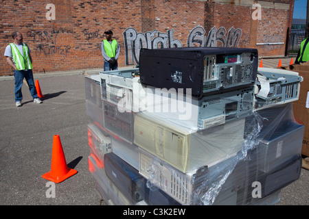 Electronics Waste Recycling Stock Photo