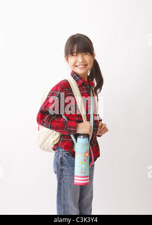 Girl going on excursion Stock Photo