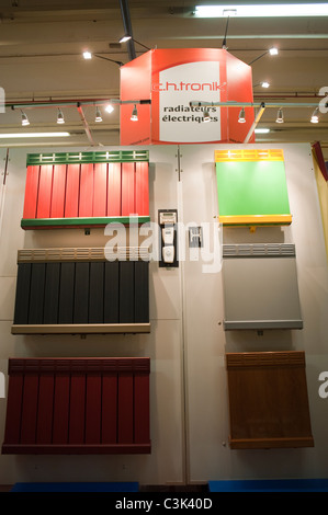 Paris, France, Industrial Trade Show, 'Foire de Paris' Colorful Electric Radiators Products on Display, Ecotherm Company, eco heating Stock Photo