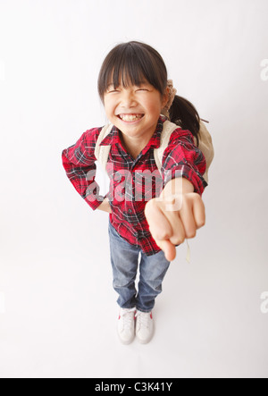 Girl going on excursion Stock Photo