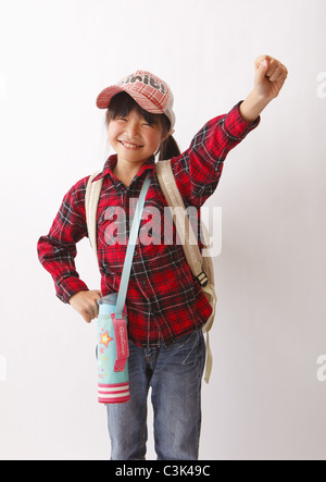 Girl going on excursion Stock Photo