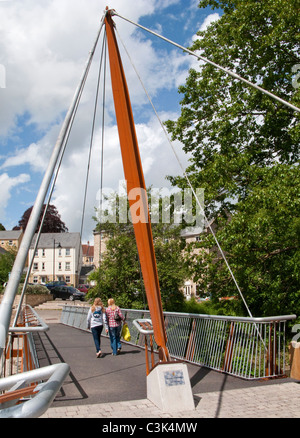 The Jenson Button Bridge in Frome, Somerset, England Stock Photo