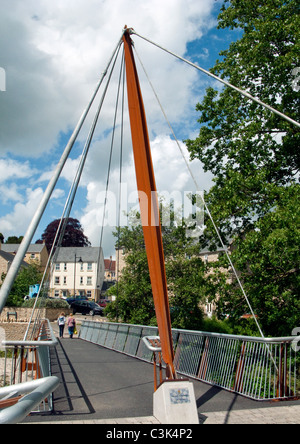 The Jenson Button Bridge in Frome, Somerset, England Stock Photo