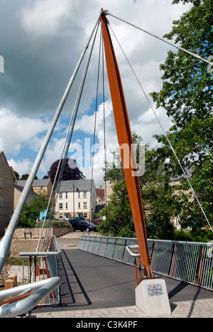 The Jenson Button Bridge in Frome, Somerset, England Stock Photo