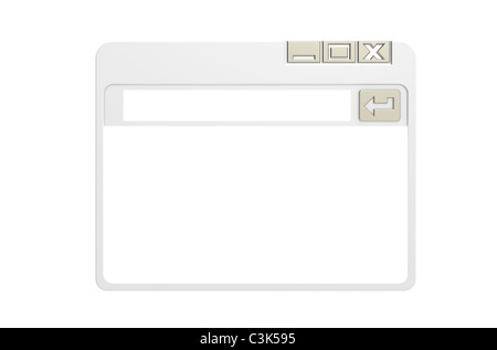 Internet Browser Window. Internet Browser Window, simplified. Gray isolated on white Stock Photo